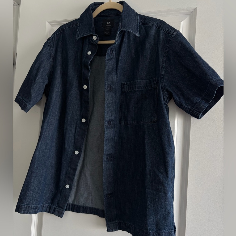 💜Men’s Structured Denim Loose Fit Shirt